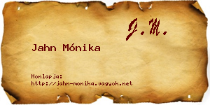Jahn Mónika névjegykártya